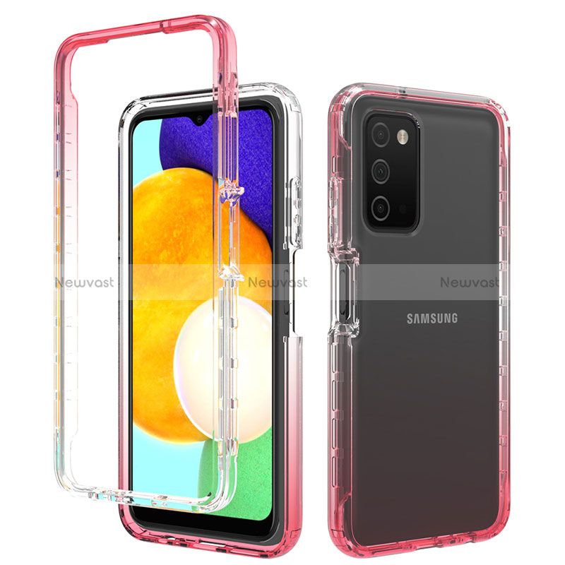 Ultra-thin Transparent Gel Gradient Soft Matte Finish Front and Back Case 360 Degrees Cover for Samsung Galaxy M02s