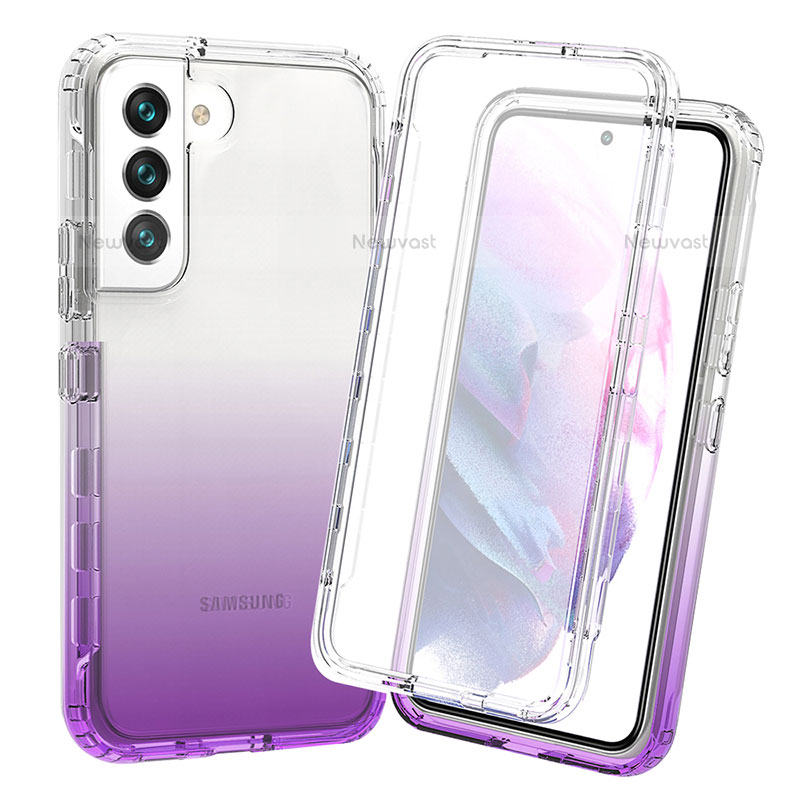 Ultra-thin Transparent Gel Gradient Soft Matte Finish Front and Back Case 360 Degrees Cover for Samsung Galaxy S21 Plus 5G