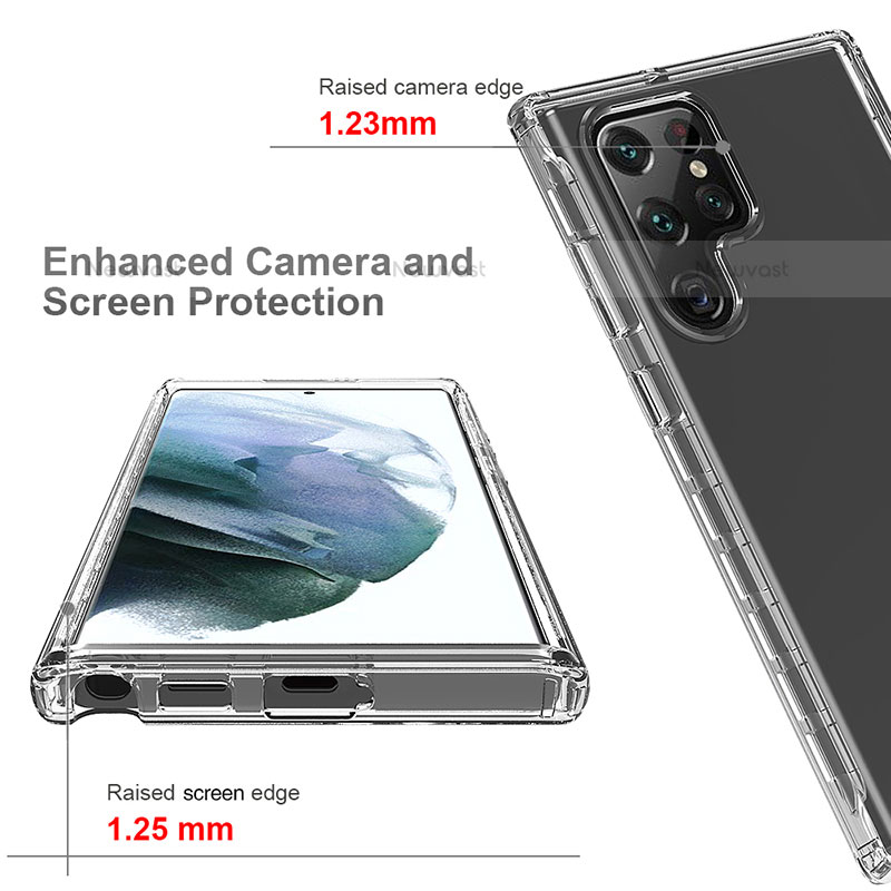 Ultra-thin Transparent Gel Gradient Soft Matte Finish Front and Back Case 360 Degrees Cover for Samsung Galaxy S22 Ultra 5G