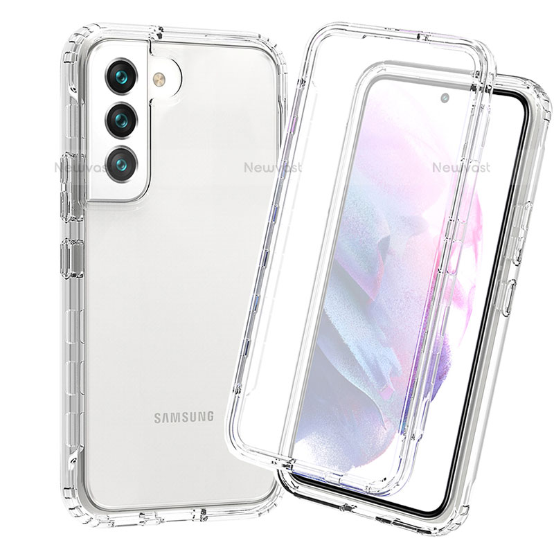 Ultra-thin Transparent Gel Gradient Soft Matte Finish Front and Back Case 360 Degrees Cover for Samsung Galaxy S23 5G Clear