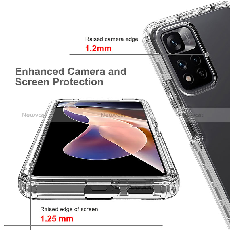 Ultra-thin Transparent Gel Gradient Soft Matte Finish Front and Back Case 360 Degrees Cover for Xiaomi Mi 11i 5G (2022)
