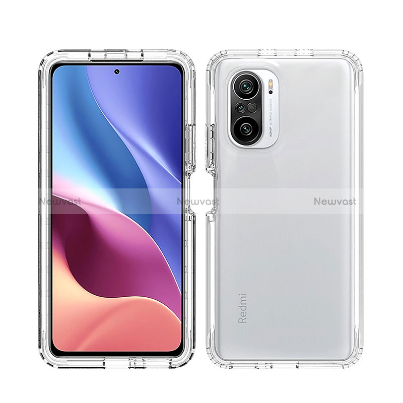 Ultra-thin Transparent Gel Gradient Soft Matte Finish Front and Back Case 360 Degrees Cover for Xiaomi Poco F3 5G