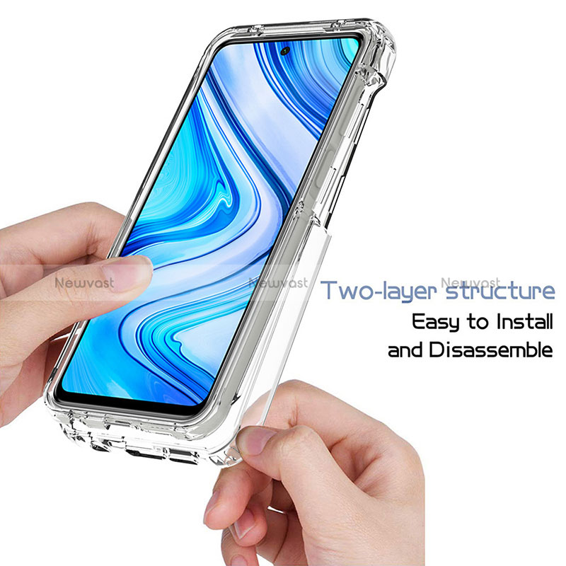 Ultra-thin Transparent Gel Gradient Soft Matte Finish Front and Back Case 360 Degrees Cover for Xiaomi Poco M2 Pro