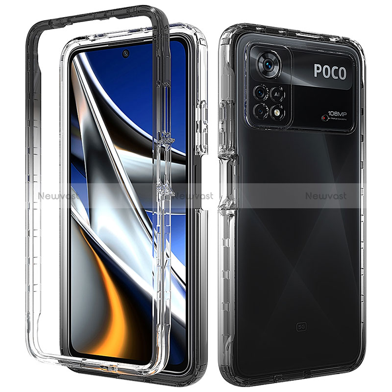 Ultra-thin Transparent Gel Gradient Soft Matte Finish Front and Back Case 360 Degrees Cover for Xiaomi Poco X4 Pro 5G