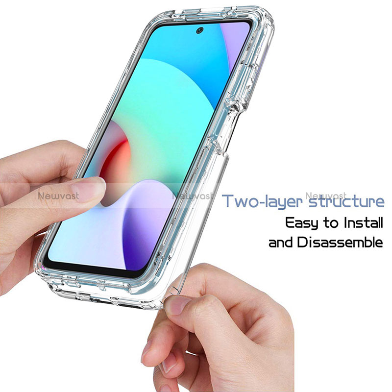 Ultra-thin Transparent Gel Gradient Soft Matte Finish Front and Back Case 360 Degrees Cover for Xiaomi Redmi 10 (2022)