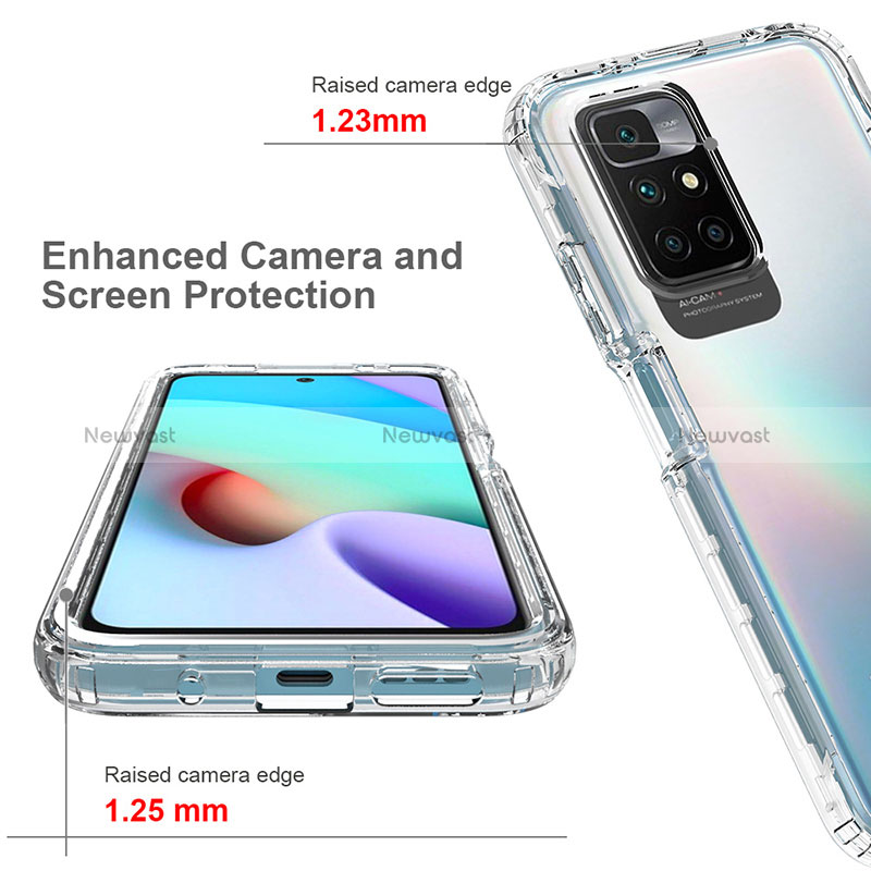 Ultra-thin Transparent Gel Gradient Soft Matte Finish Front and Back Case 360 Degrees Cover for Xiaomi Redmi 10 4G