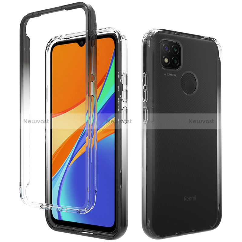 Ultra-thin Transparent Gel Gradient Soft Matte Finish Front and Back Case 360 Degrees Cover for Xiaomi Redmi 9 Activ