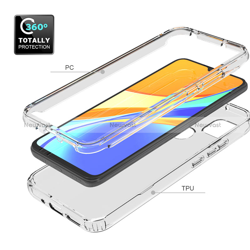 Ultra-thin Transparent Gel Gradient Soft Matte Finish Front and Back Case 360 Degrees Cover for Xiaomi Redmi 9 India