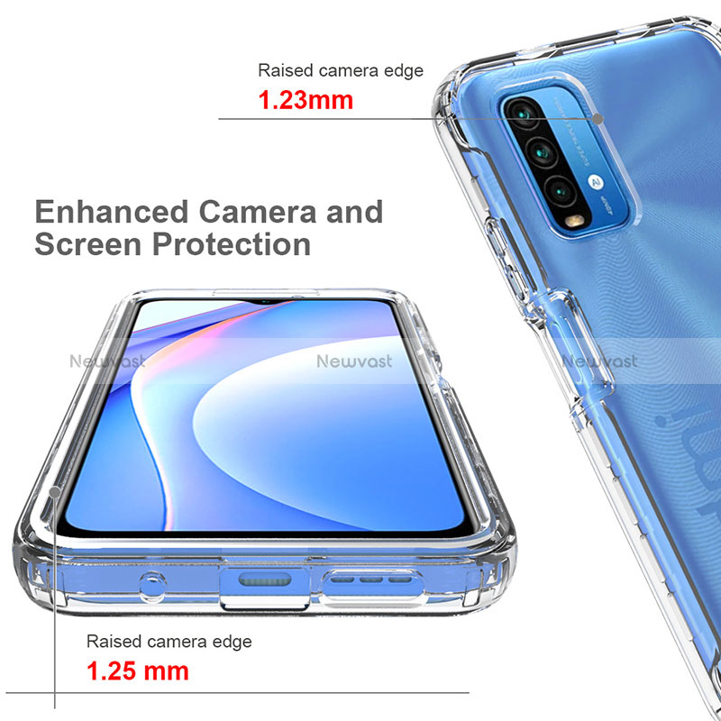 Ultra-thin Transparent Gel Gradient Soft Matte Finish Front and Back Case 360 Degrees Cover for Xiaomi Redmi 9 Power