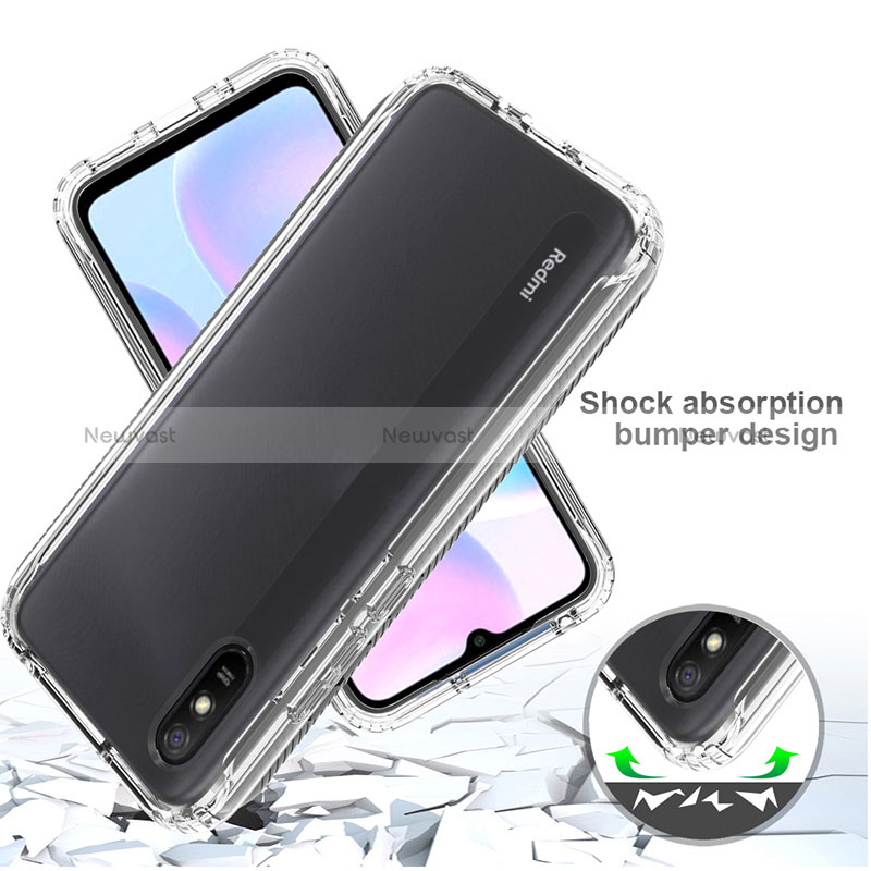 Ultra-thin Transparent Gel Gradient Soft Matte Finish Front and Back Case 360 Degrees Cover for Xiaomi Redmi 9i