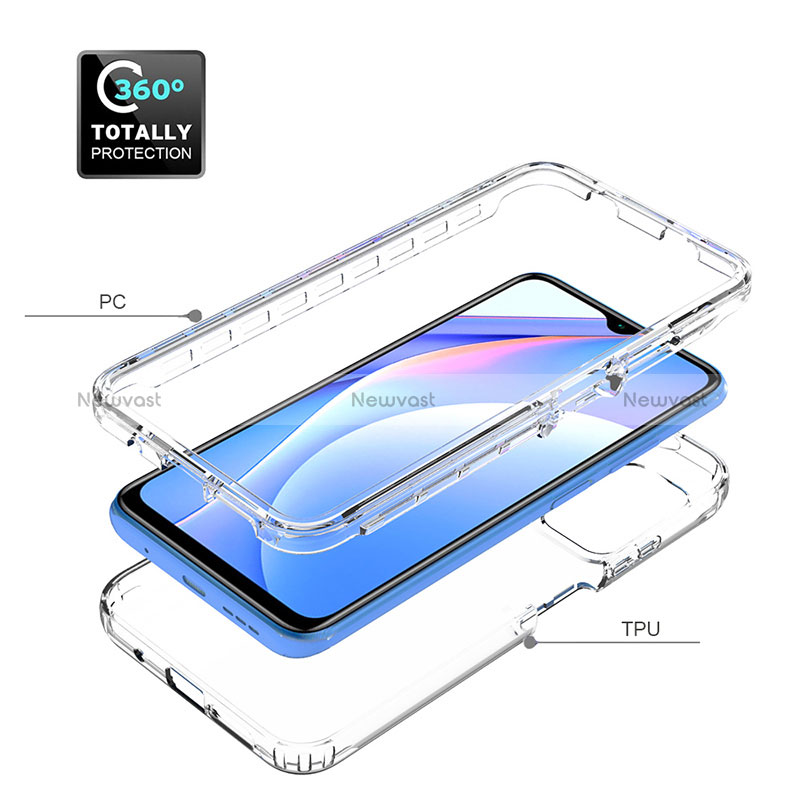 Ultra-thin Transparent Gel Gradient Soft Matte Finish Front and Back Case 360 Degrees Cover for Xiaomi Redmi 9T 4G