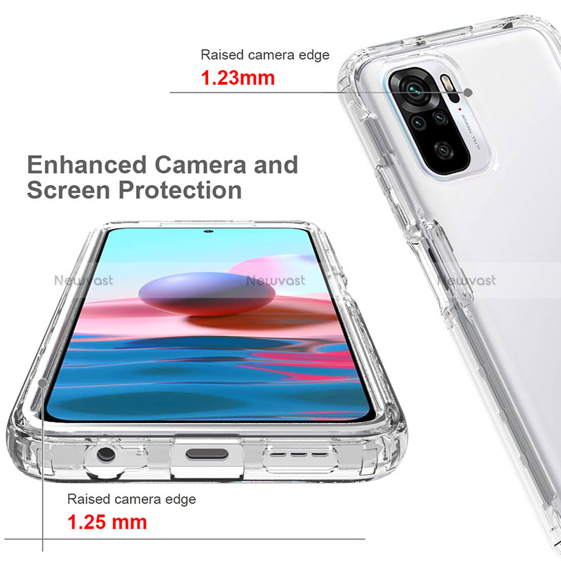 Ultra-thin Transparent Gel Gradient Soft Matte Finish Front and Back Case 360 Degrees Cover for Xiaomi Redmi Note 10 4G