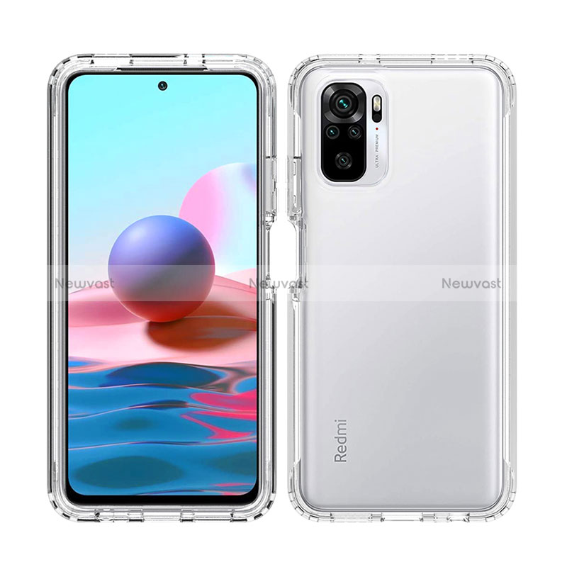 Ultra-thin Transparent Gel Gradient Soft Matte Finish Front and Back Case 360 Degrees Cover for Xiaomi Redmi Note 10 4G