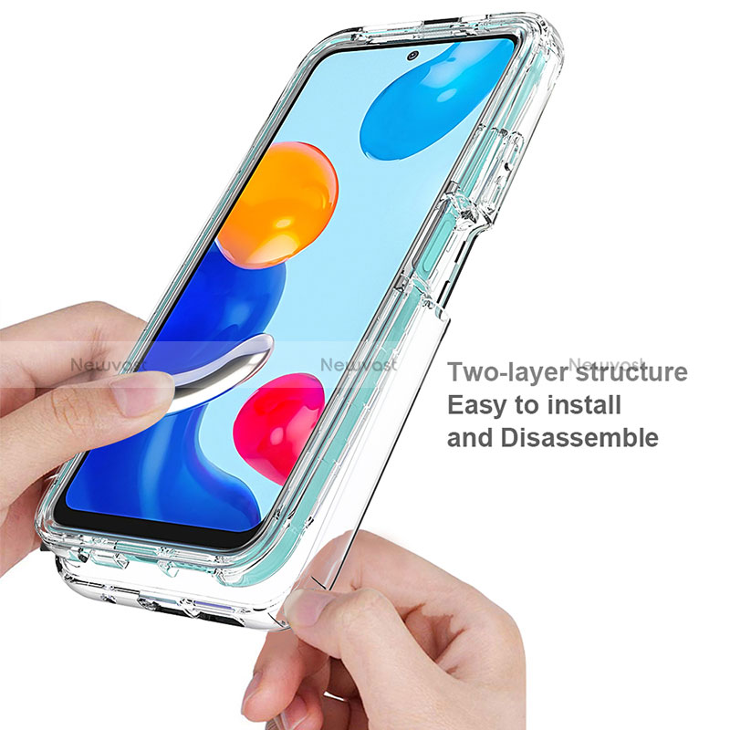 Ultra-thin Transparent Gel Gradient Soft Matte Finish Front and Back Case 360 Degrees Cover for Xiaomi Redmi Note 11 Pro 4G