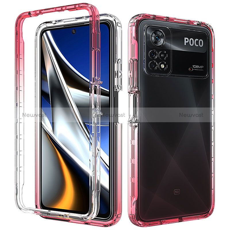 Ultra-thin Transparent Gel Gradient Soft Matte Finish Front and Back Case 360 Degrees Cover for Xiaomi Redmi Note 11E Pro 5G