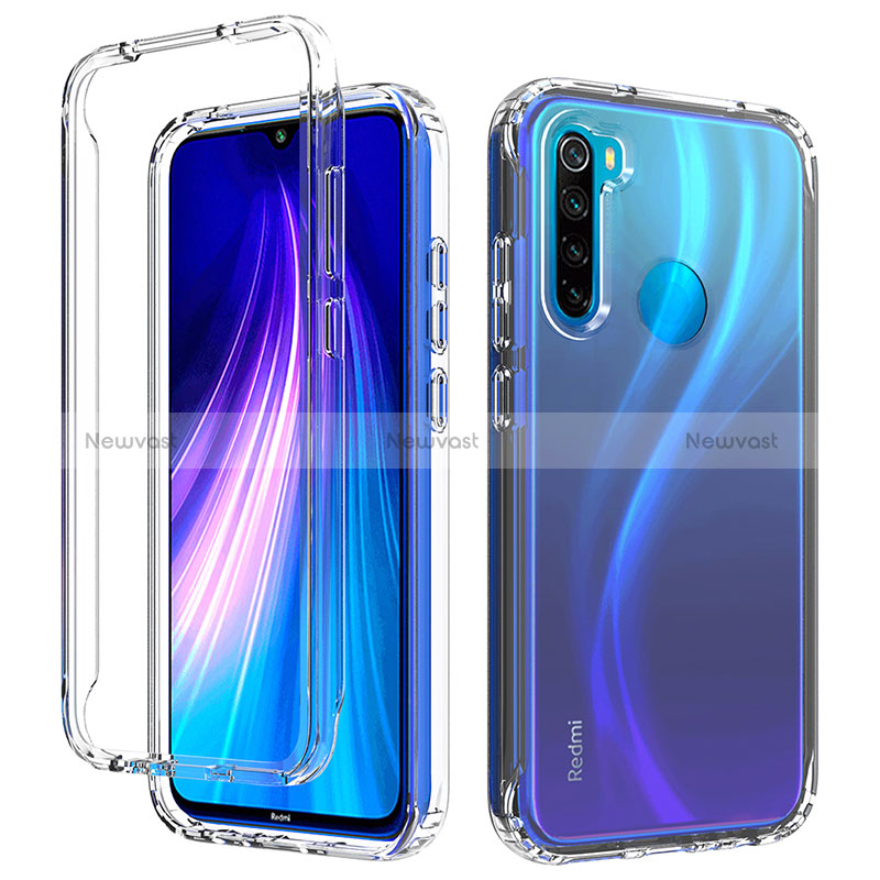 Ultra-thin Transparent Gel Gradient Soft Matte Finish Front and Back Case 360 Degrees Cover for Xiaomi Redmi Note 8 (2021)