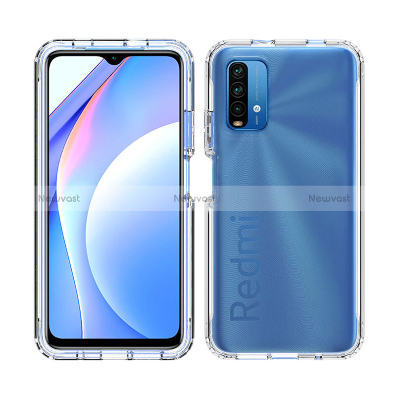 Ultra-thin Transparent Gel Gradient Soft Matte Finish Front and Back Case 360 Degrees Cover for Xiaomi Redmi Note 9 4G