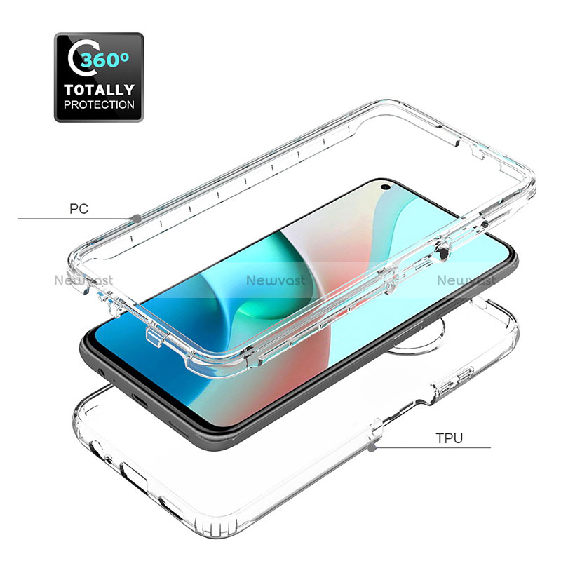 Ultra-thin Transparent Gel Gradient Soft Matte Finish Front and Back Case 360 Degrees Cover for Xiaomi Redmi Note 9 5G