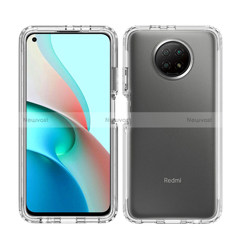 Ultra-thin Transparent Gel Gradient Soft Matte Finish Front and Back Case 360 Degrees Cover for Xiaomi Redmi Note 9 5G