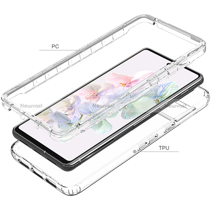 Ultra-thin Transparent Gel Gradient Soft Matte Finish Front and Back Case 360 Degrees Cover JX1 for Google Pixel 7 5G