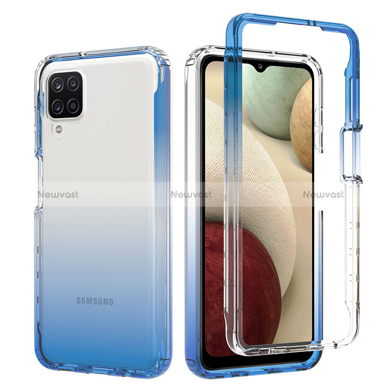 Ultra-thin Transparent Gel Gradient Soft Matte Finish Front and Back Case 360 Degrees Cover JX1 for Samsung Galaxy A12 5G