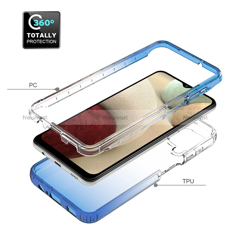 Ultra-thin Transparent Gel Gradient Soft Matte Finish Front and Back Case 360 Degrees Cover JX1 for Samsung Galaxy A12 5G