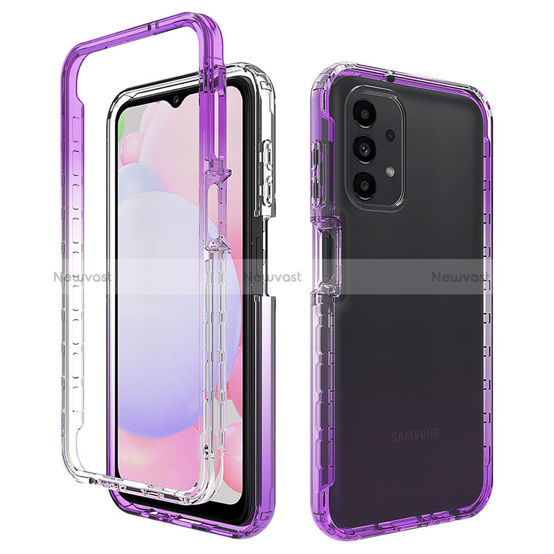 Ultra-thin Transparent Gel Gradient Soft Matte Finish Front and Back Case 360 Degrees Cover JX1 for Samsung Galaxy A13 4G