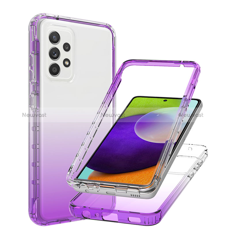 Ultra-thin Transparent Gel Gradient Soft Matte Finish Front and Back Case 360 Degrees Cover JX1 for Samsung Galaxy A52s 5G