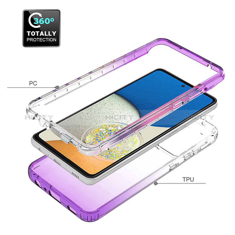 Ultra-thin Transparent Gel Gradient Soft Matte Finish Front and Back Case 360 Degrees Cover JX1 for Samsung Galaxy A73 5G