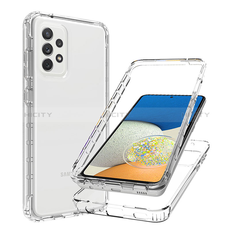 Ultra-thin Transparent Gel Gradient Soft Matte Finish Front and Back Case 360 Degrees Cover JX1 for Samsung Galaxy A73 5G