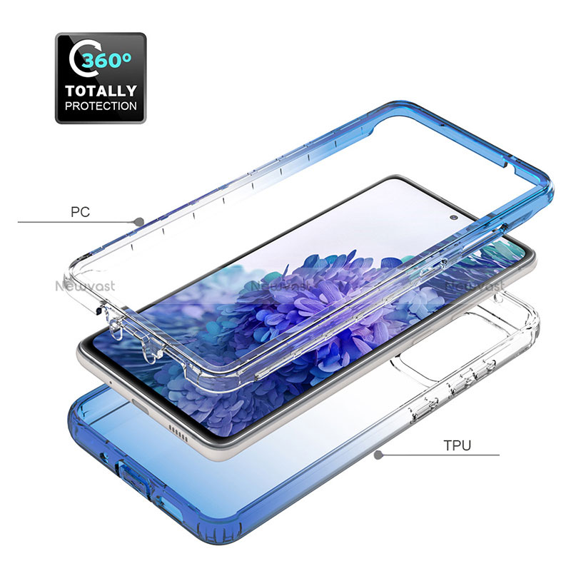 Ultra-thin Transparent Gel Gradient Soft Matte Finish Front and Back Case 360 Degrees Cover JX1 for Samsung Galaxy S20 FE (2022) 5G