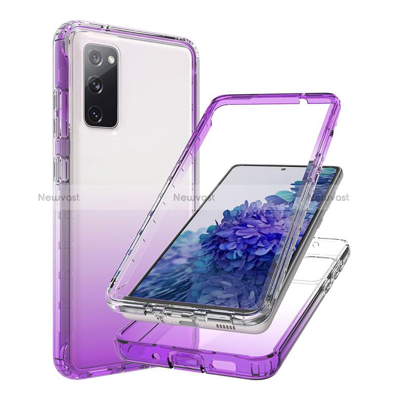 Ultra-thin Transparent Gel Gradient Soft Matte Finish Front and Back Case 360 Degrees Cover JX1 for Samsung Galaxy S20 FE 5G