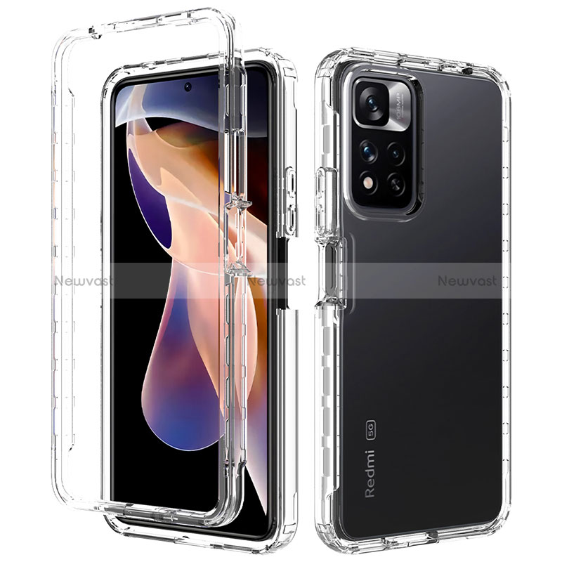 Ultra-thin Transparent Gel Gradient Soft Matte Finish Front and Back Case 360 Degrees Cover JX1 for Xiaomi Poco X4 NFC