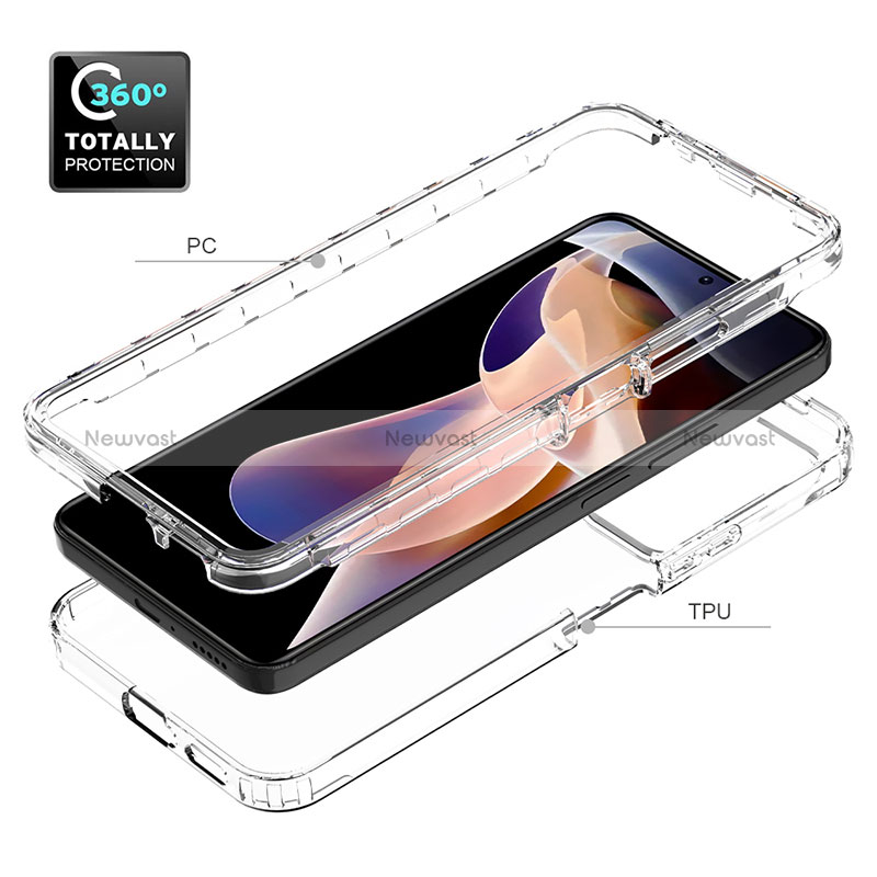 Ultra-thin Transparent Gel Gradient Soft Matte Finish Front and Back Case 360 Degrees Cover JX1 for Xiaomi Poco X4 NFC