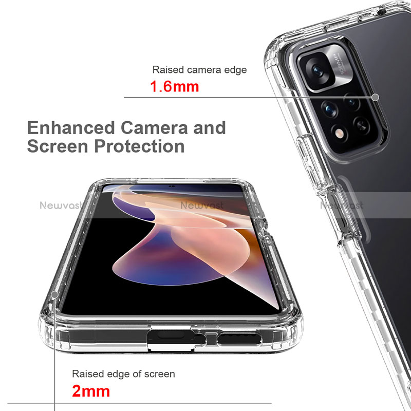 Ultra-thin Transparent Gel Gradient Soft Matte Finish Front and Back Case 360 Degrees Cover JX1 for Xiaomi Poco X4 NFC