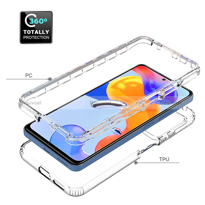 Ultra-thin Transparent Gel Gradient Soft Matte Finish Front and Back Case 360 Degrees Cover JX1 for Xiaomi Redmi Note 11 Pro 5G