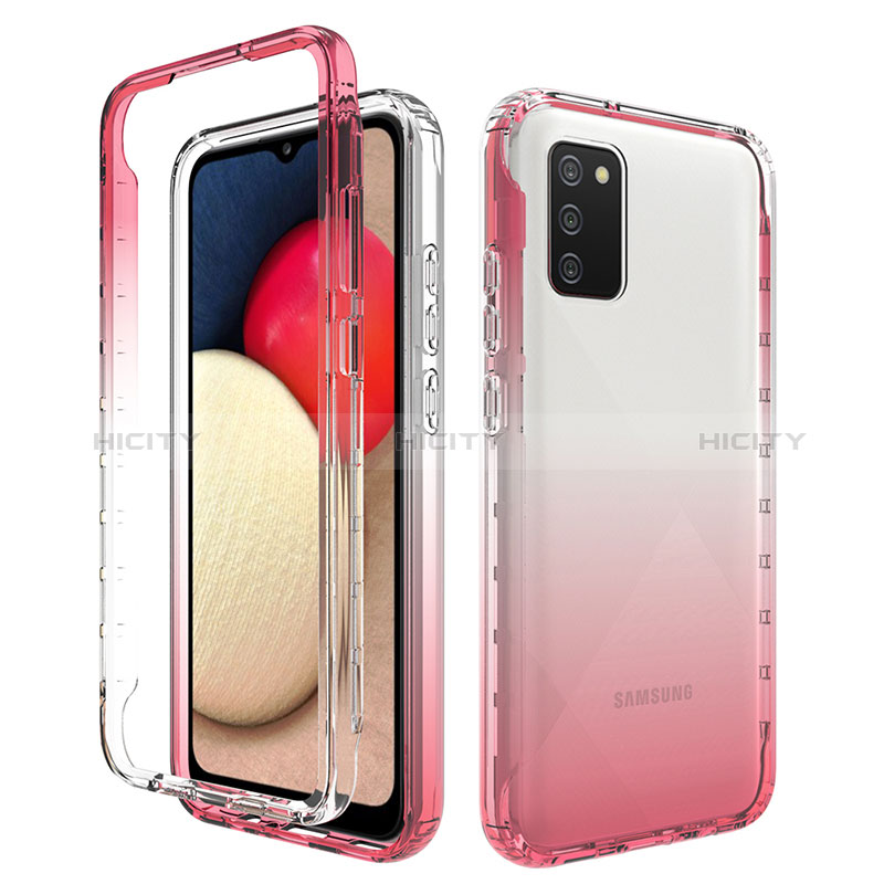 Ultra-thin Transparent Gel Gradient Soft Matte Finish Front and Back Case 360 Degrees Cover JX4 for Samsung Galaxy A03s