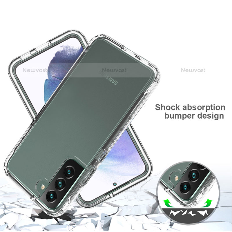 Ultra-thin Transparent Gel Gradient Soft Matte Finish Front and Back Case 360 Degrees Cover M01 for Samsung Galaxy S21 Plus 5G