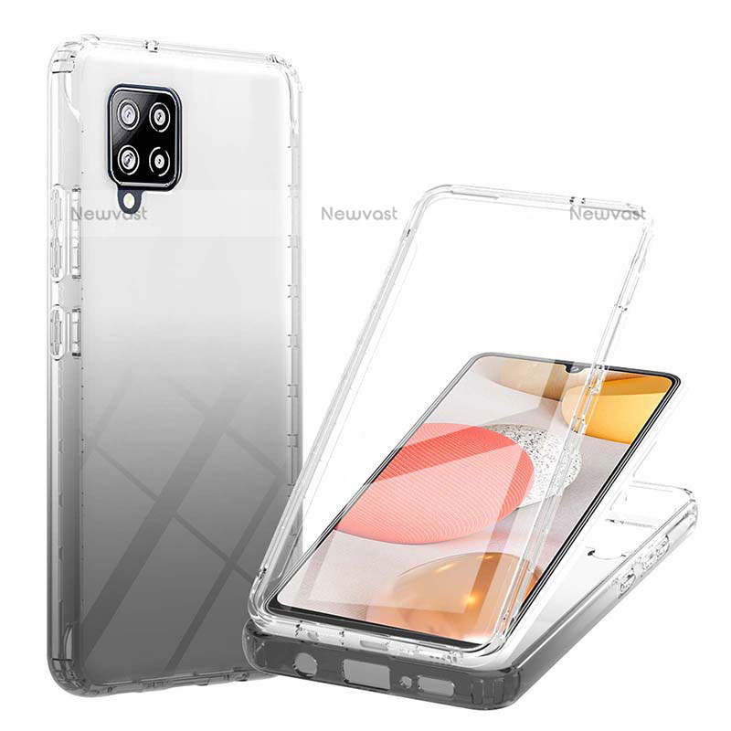 Ultra-thin Transparent Gel Gradient Soft Matte Finish Front and Back Case 360 Degrees Cover YB1 for Samsung Galaxy A42 5G