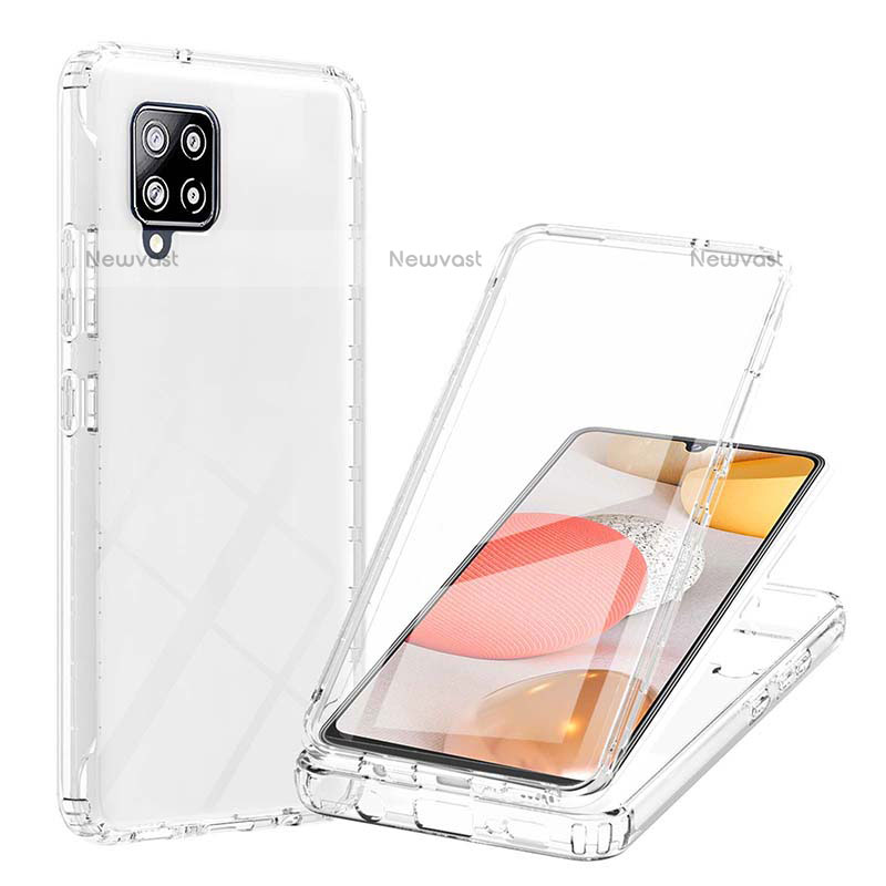 Ultra-thin Transparent Gel Gradient Soft Matte Finish Front and Back Case 360 Degrees Cover YB1 for Samsung Galaxy A42 5G