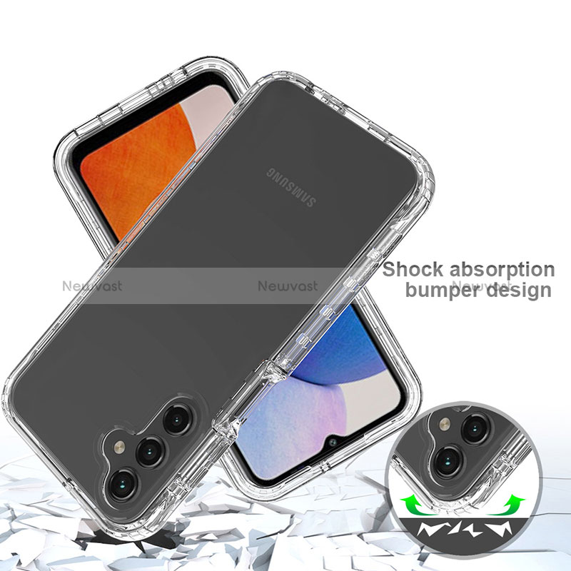 Ultra-thin Transparent Gel Gradient Soft Matte Finish Front and Back Case 360 Degrees Cover ZJ1 for Samsung Galaxy A14 4G