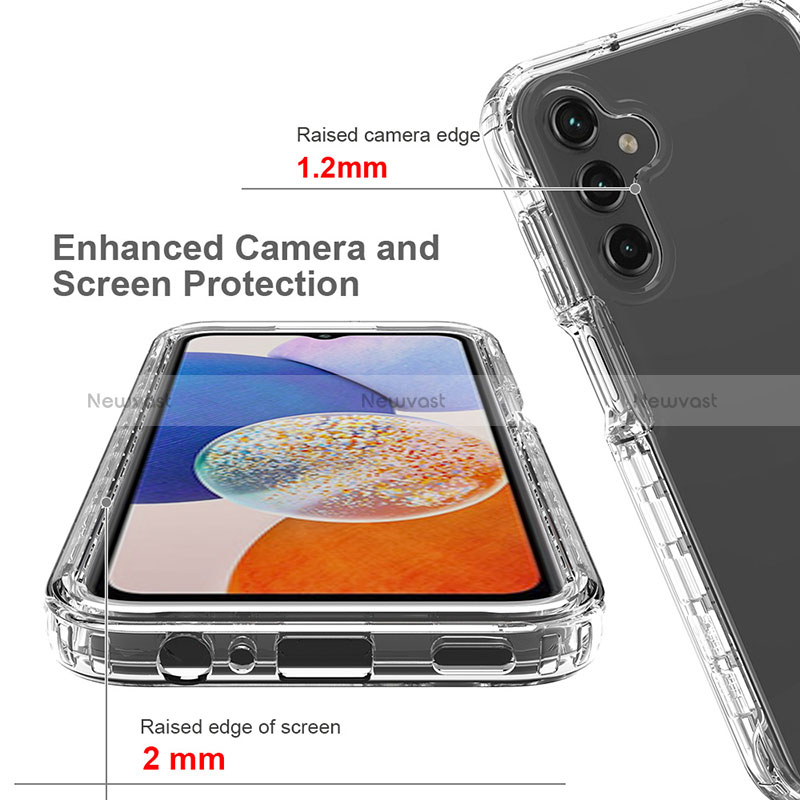 Ultra-thin Transparent Gel Gradient Soft Matte Finish Front and Back Case 360 Degrees Cover ZJ1 for Samsung Galaxy A14 5G