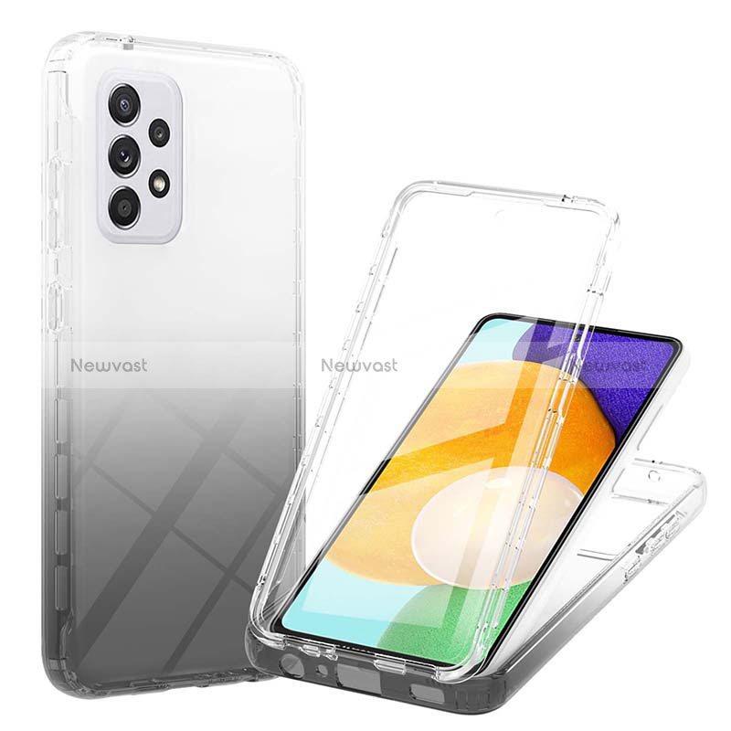 Ultra-thin Transparent Gel Gradient Soft Matte Finish Front and Back Case 360 Degrees Cover ZJ1 for Samsung Galaxy A52s 5G