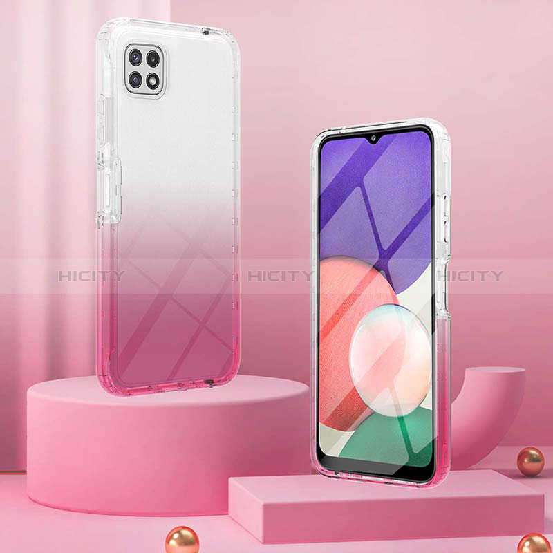 Ultra-thin Transparent Gel Gradient Soft Matte Finish Front and Back Case 360 Degrees Cover ZJ1 for Samsung Galaxy F42 5G