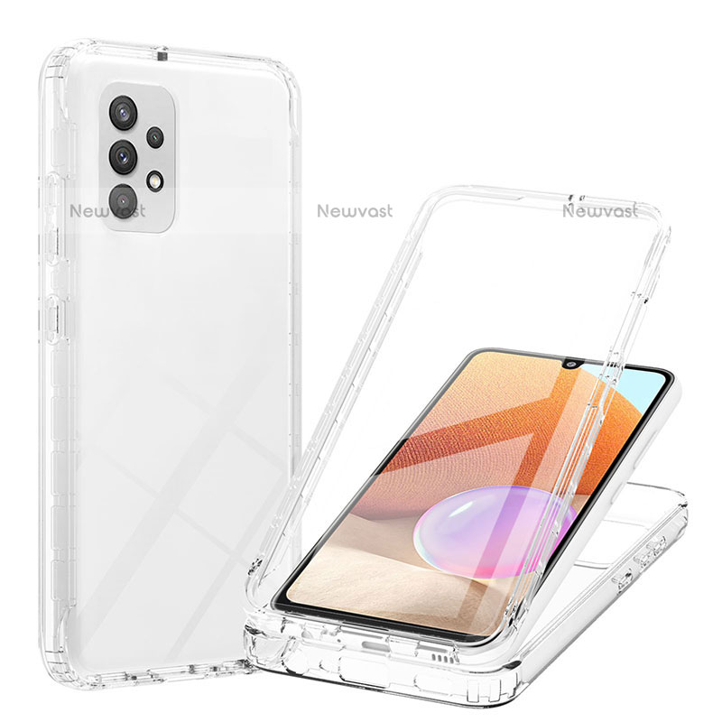 Ultra-thin Transparent Gel Gradient Soft Matte Finish Front and Back Case 360 Degrees Cover ZJ1 for Samsung Galaxy M32 5G