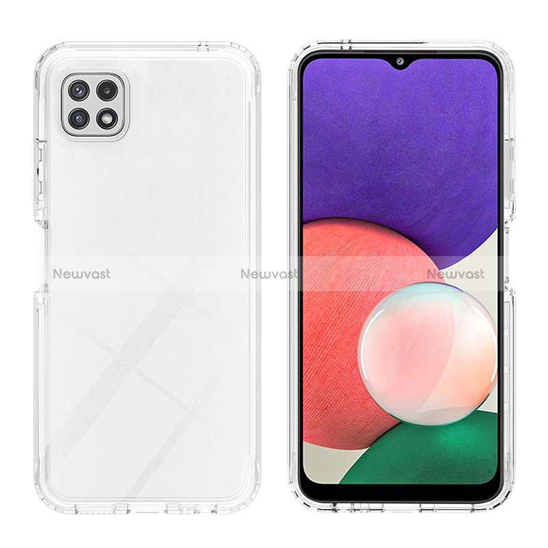 Ultra-thin Transparent Gel Gradient Soft Matte Finish Front and Back Case 360 Degrees Cover ZJ2 for Samsung Galaxy A22 5G