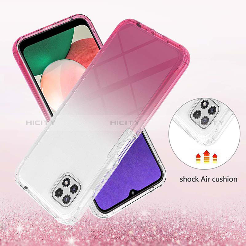 Ultra-thin Transparent Gel Gradient Soft Matte Finish Front and Back Case 360 Degrees Cover ZJ2 for Samsung Galaxy F42 5G