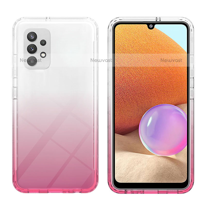 Ultra-thin Transparent Gel Gradient Soft Matte Finish Front and Back Case 360 Degrees Cover ZJ2 for Samsung Galaxy M32 5G