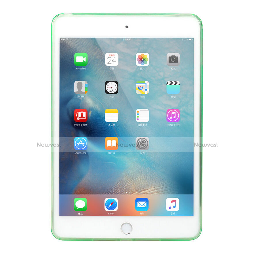 Ultra-thin Transparent Gel Soft Case for Apple iPad Mini 4 Green