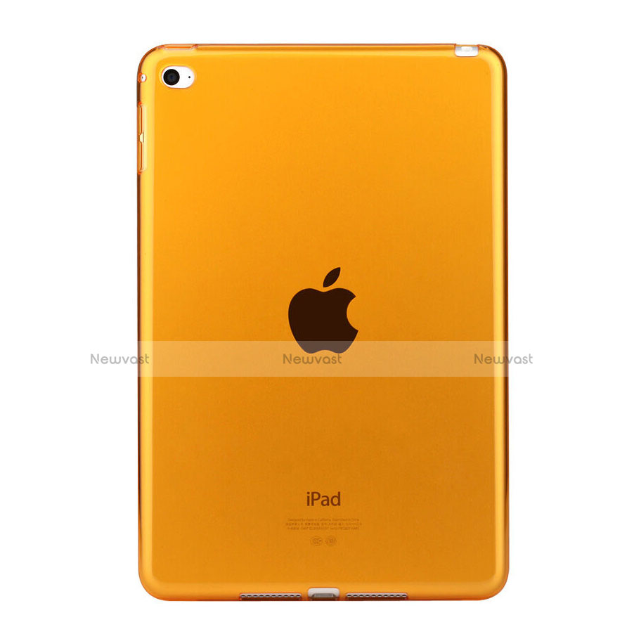 Ultra-thin Transparent Gel Soft Case for Apple iPad Mini 4 Orange